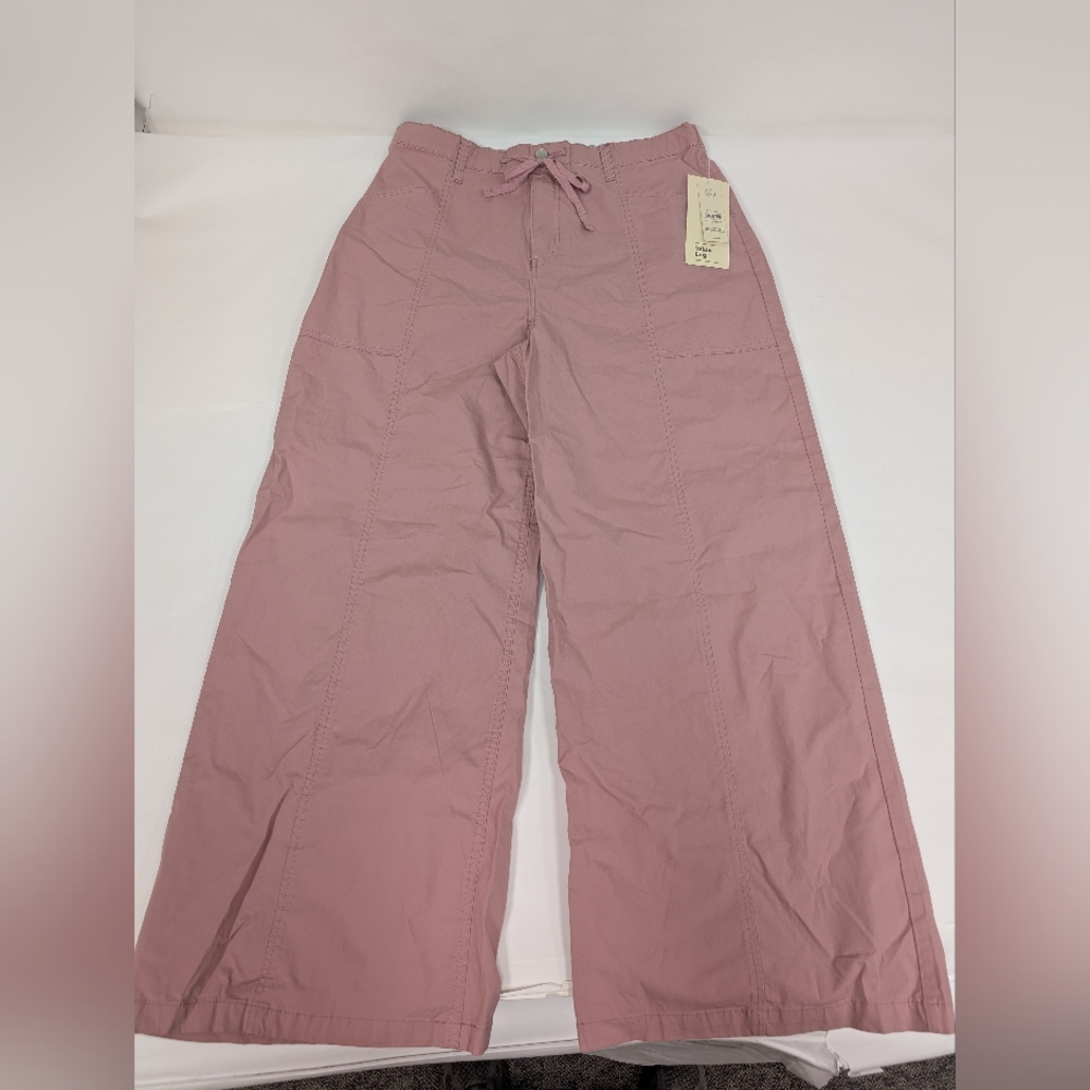 NWT wide Leg Pink High Rise Pull On Pants XL 16-18 [209]